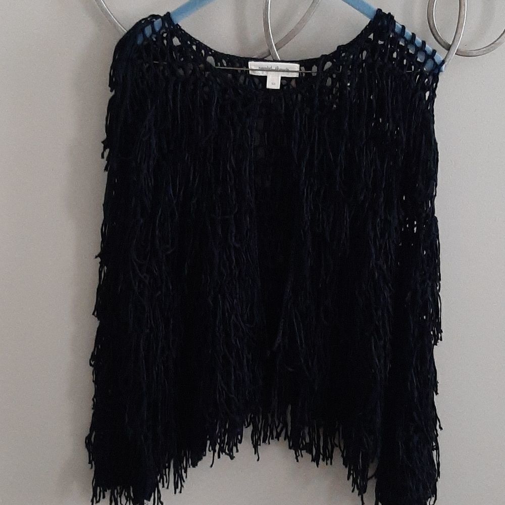 Painted Threads fringe cardigan